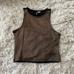 H&M Gold Glittery Tank Top
